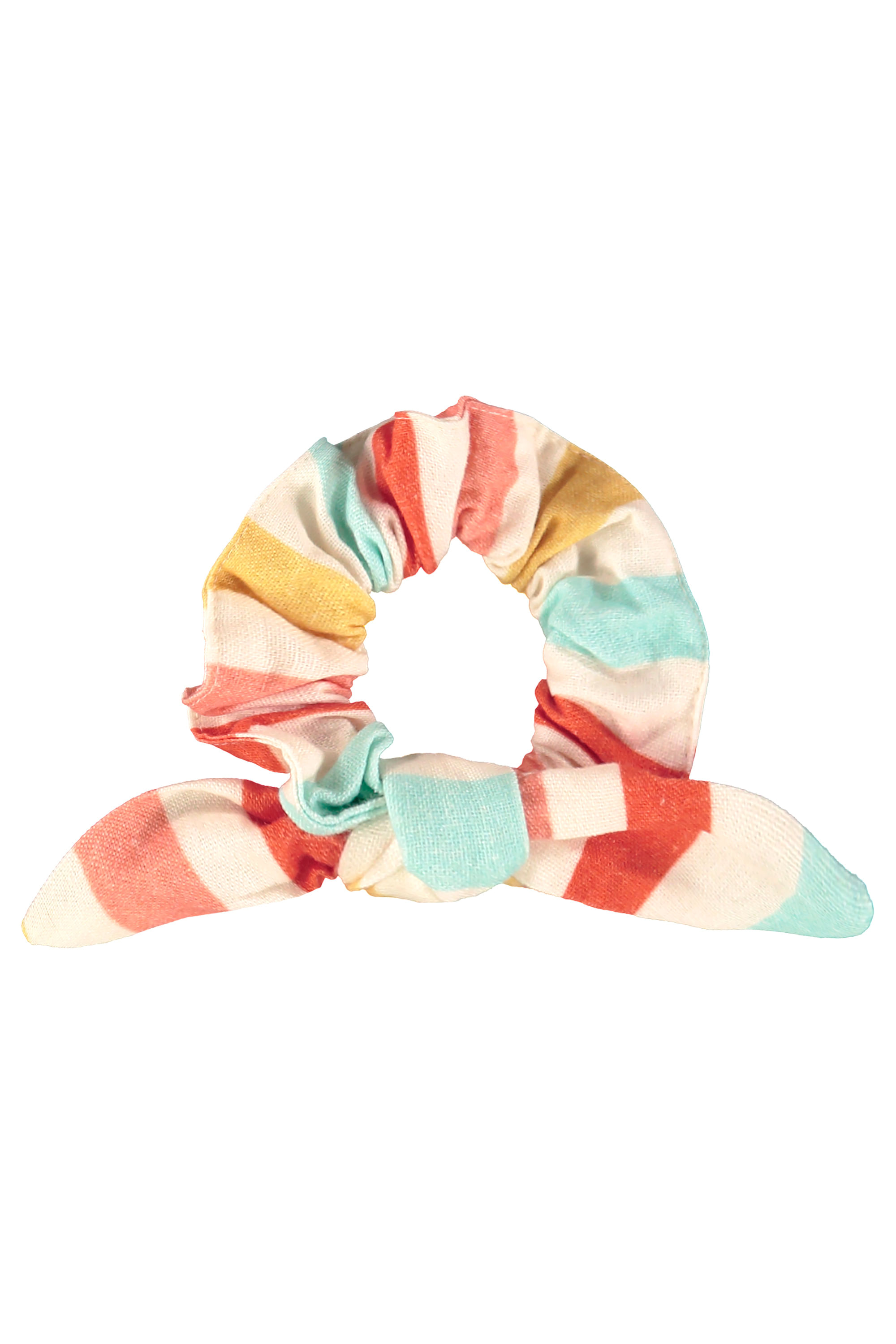 Amarrador de Cabelo Listrinhas Infantil em Viscolinho (Off White) Três e Já - Imagem 2